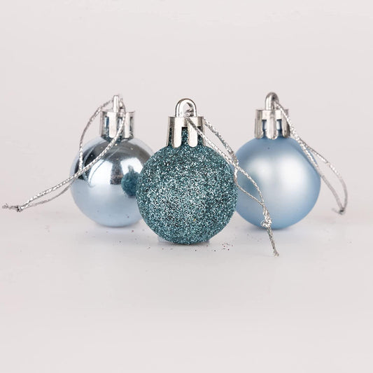 Baubles Light Blue 3cm, 24pcs Set