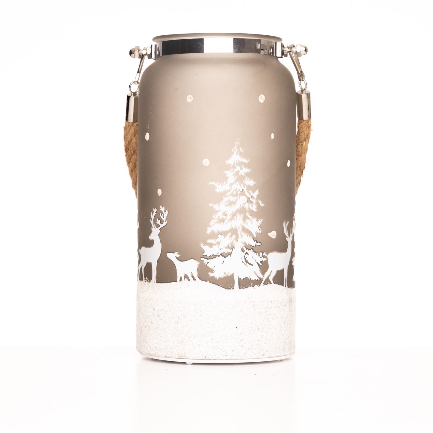 23cm Winter Forest Scene Lantern