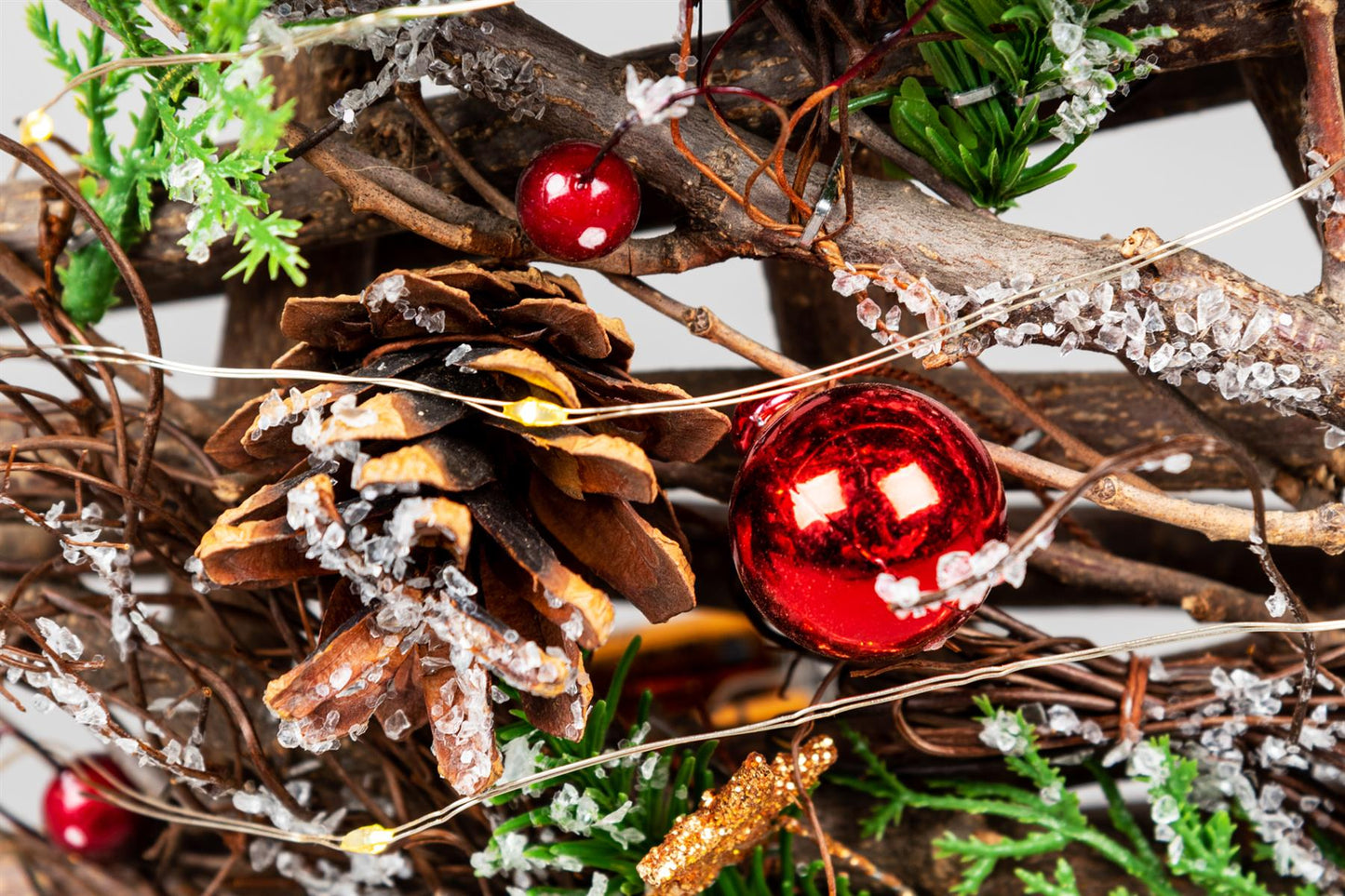 50cm LED Twig Tree - Red/Brown