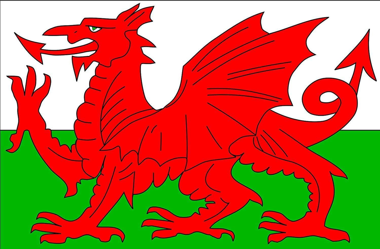 Welsh Flag - 8ft x 5ft with Eyelets