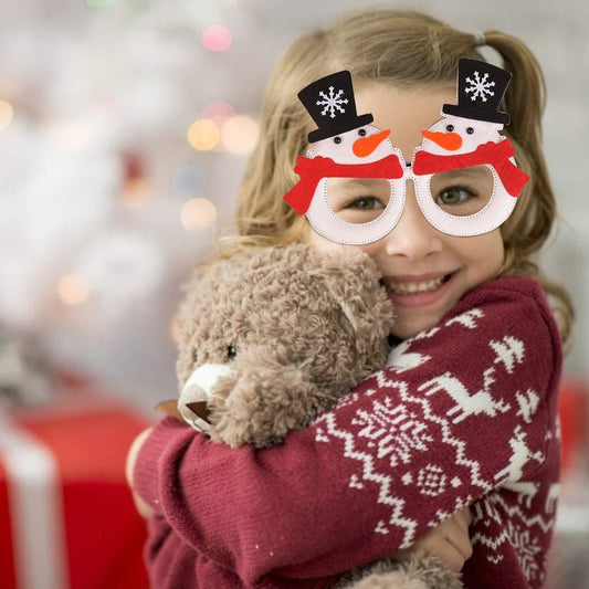 White Snowman Christmas Glasses