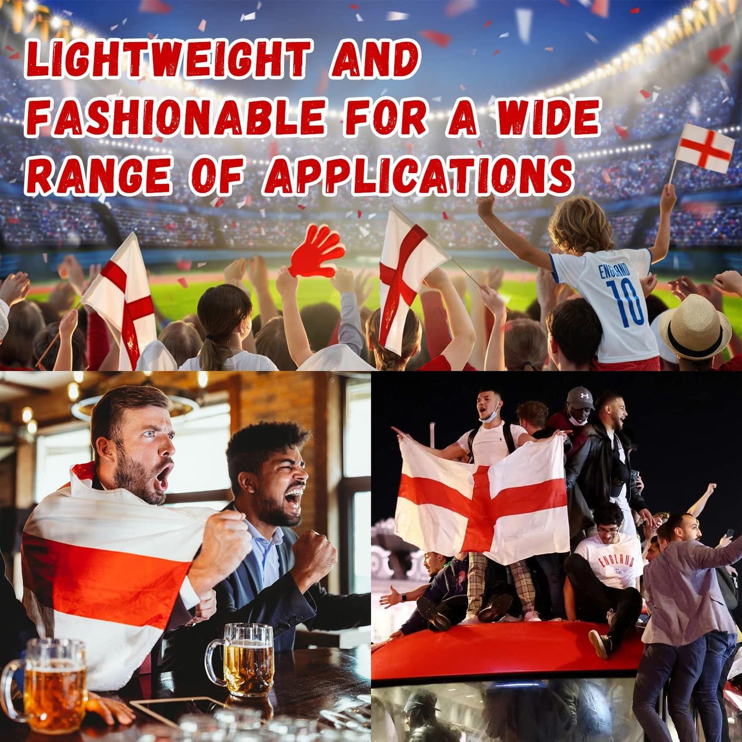 England St George Flag With Sleeve 5Ft X 3FT