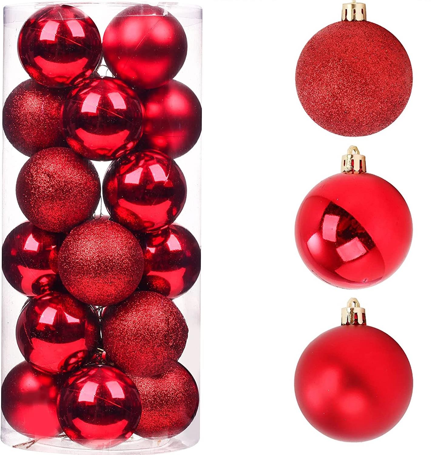 12 pcs Red Baubles 3cm