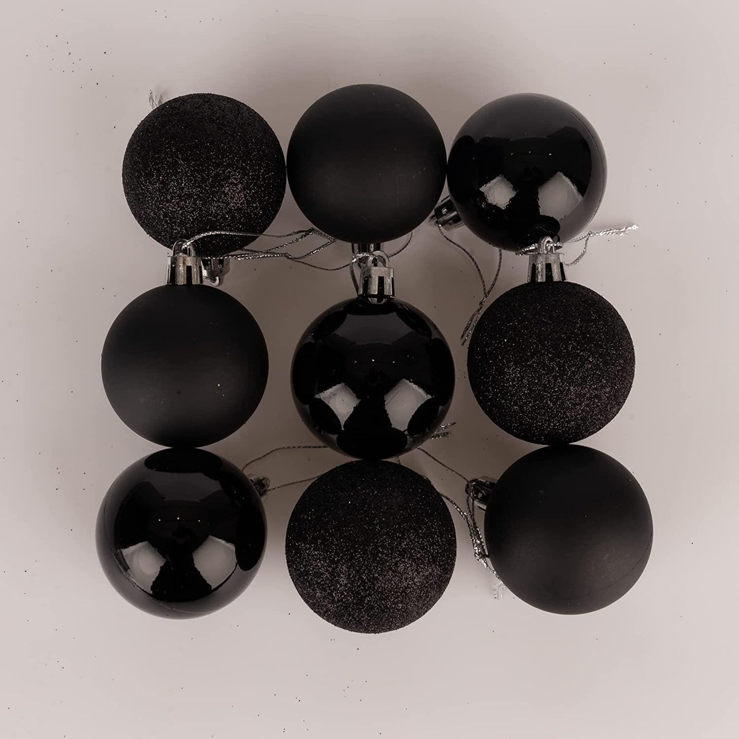 Black Baubles 5CM 9PCS Set