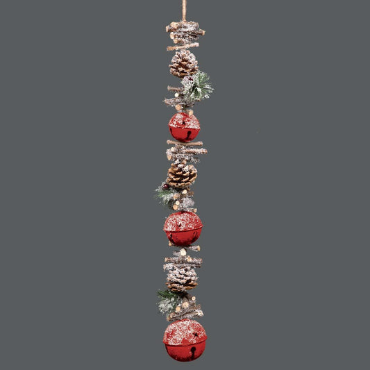 90CM Red Triple Bells Garland
