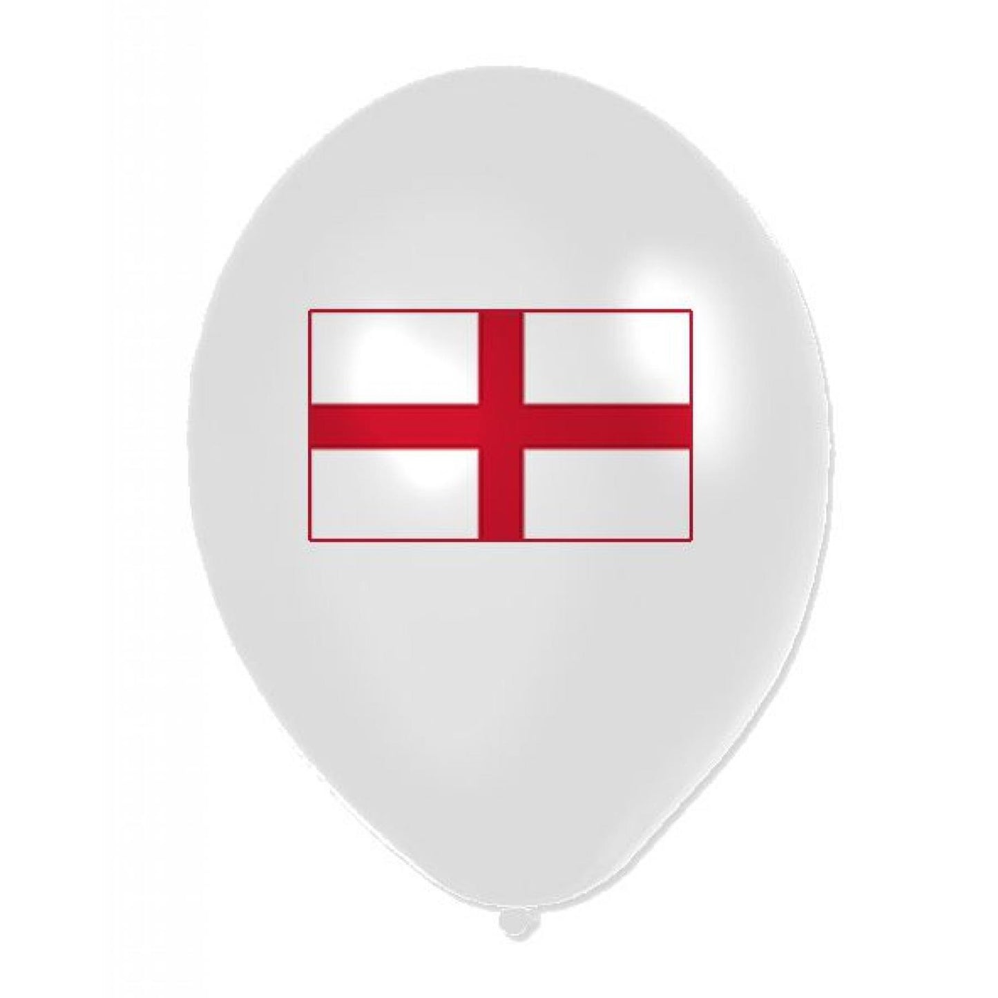 England Party Pack Total 38Pcs Including 8x5ft Flag 5x3ft Flag,10M/25Flags Square Bunting 10 St George Balloons and 25 Red and White Balloons