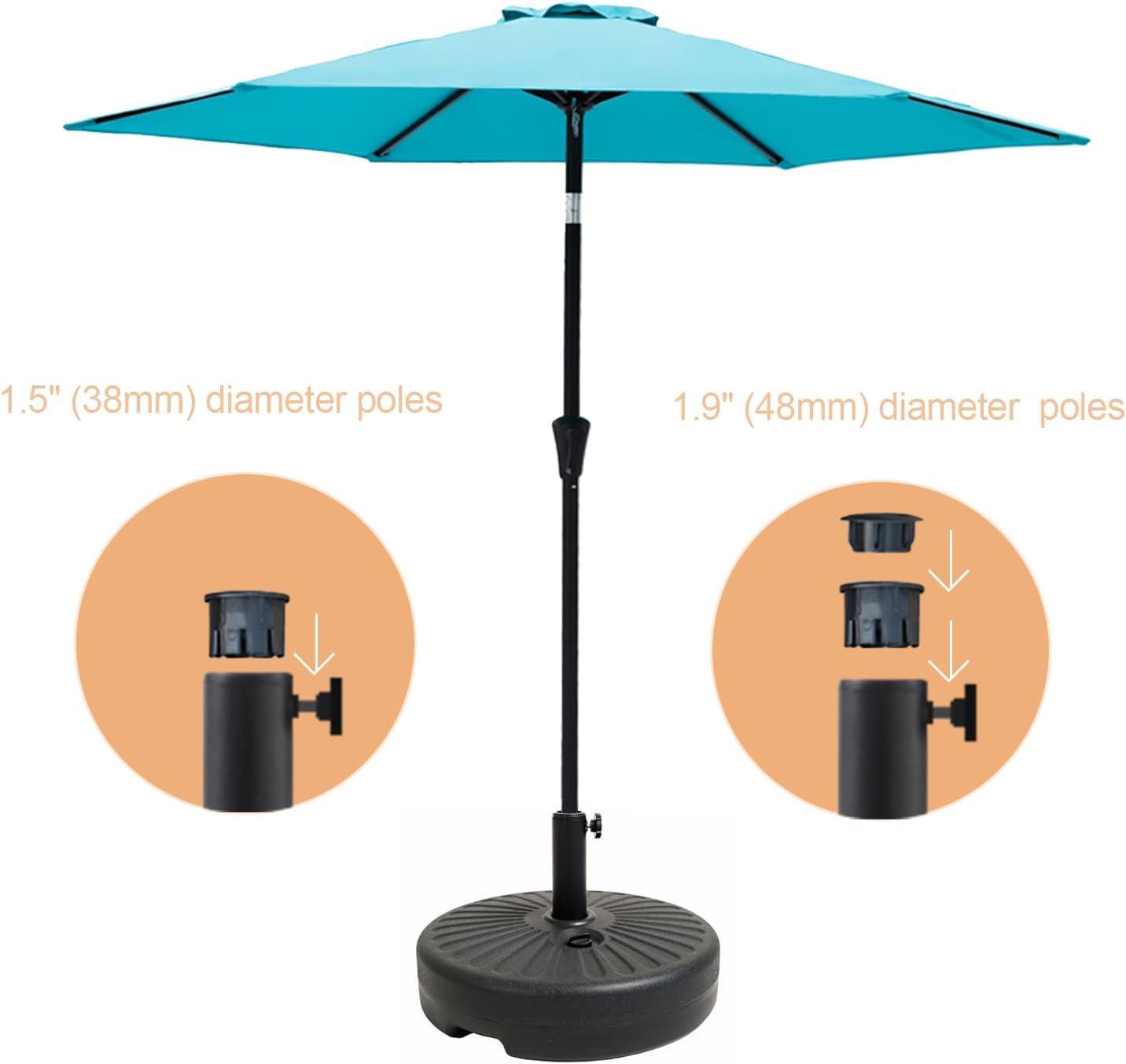 35kg Heavy Duty Water Sand Fillable Parasol Base Stand Fits 38mm/48mm Parasol Poles