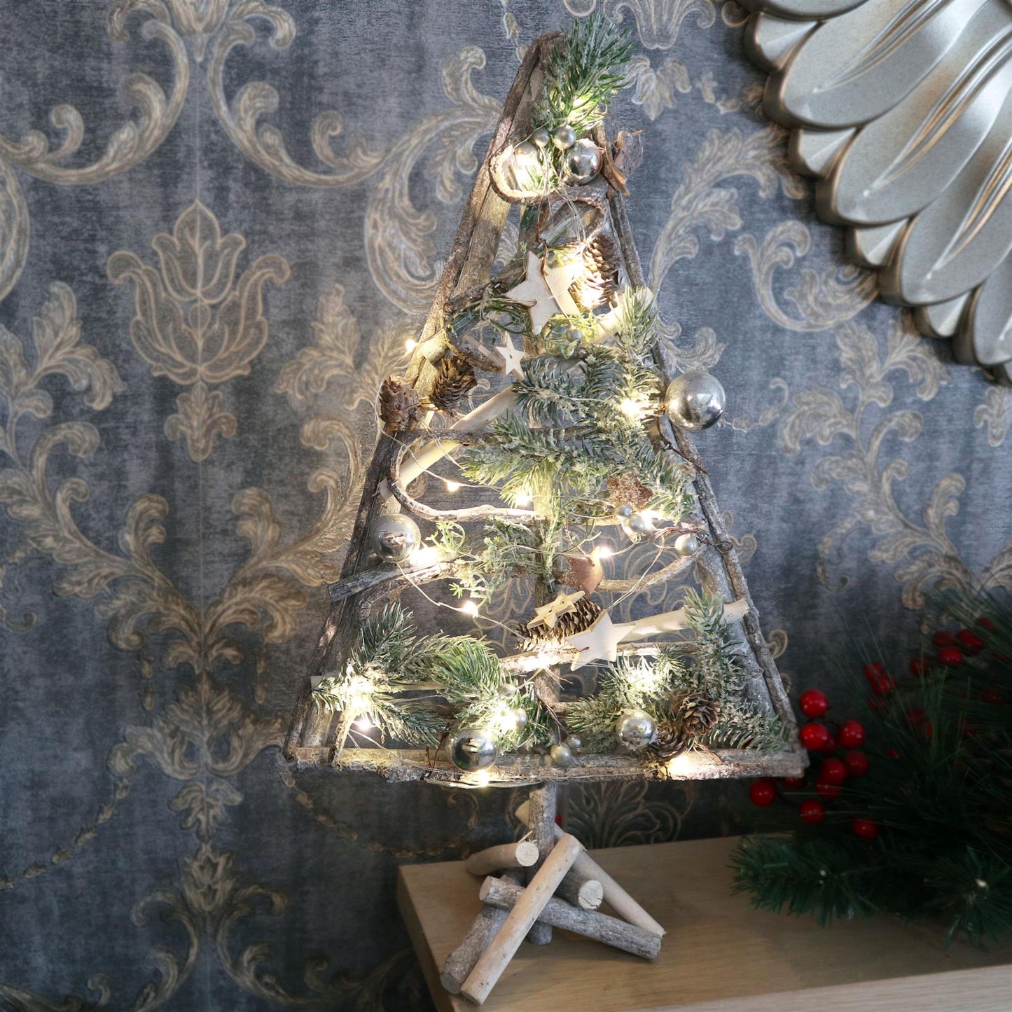 Wooden Tree with 20 LEDs