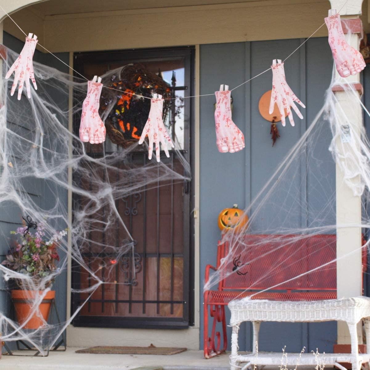 8 Halloween Body Parts Garland