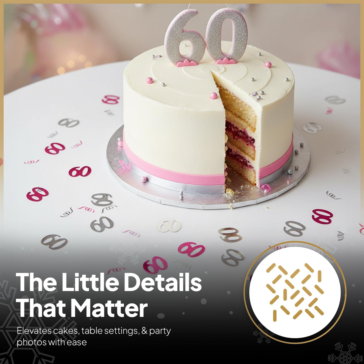 2 Packs 60th Birthday Confetti
