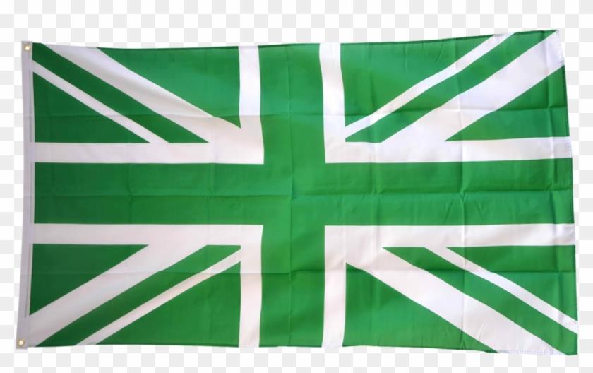 Union Jack Flag Green 5x3ft With Eyelets