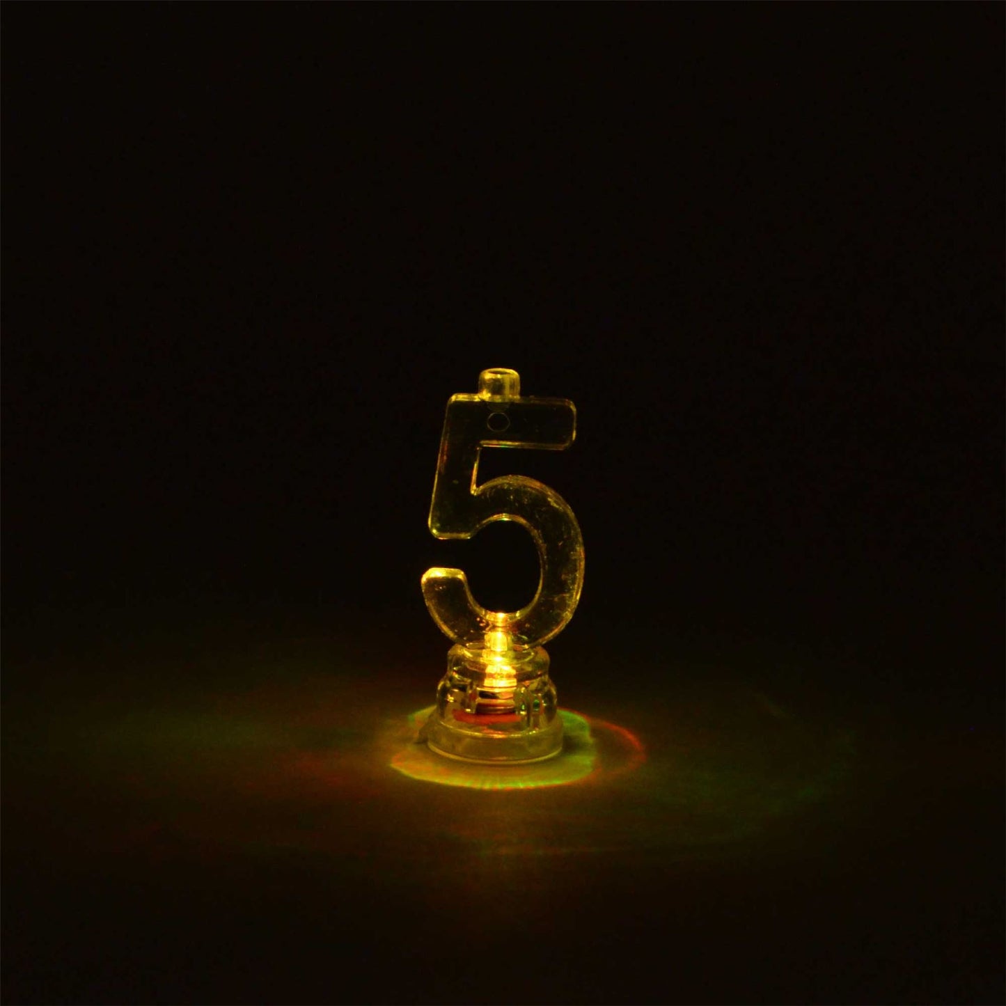 Flashing Number 5 Birthday Candle