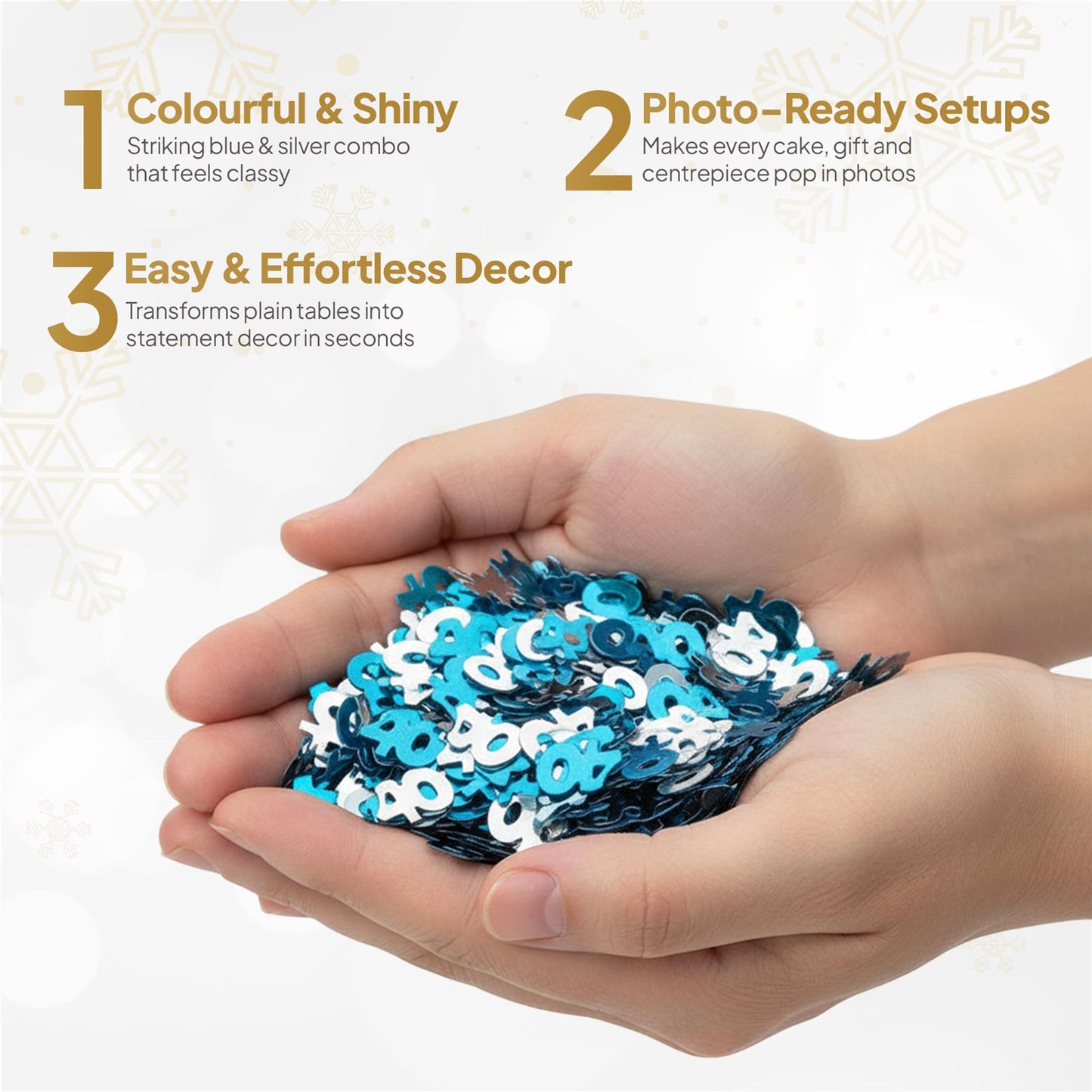 14g 40th Blue Happy Birthday Confetti