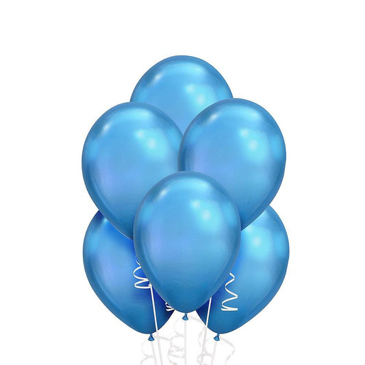 50pcs 12" Metallic Blue Latex Balloons