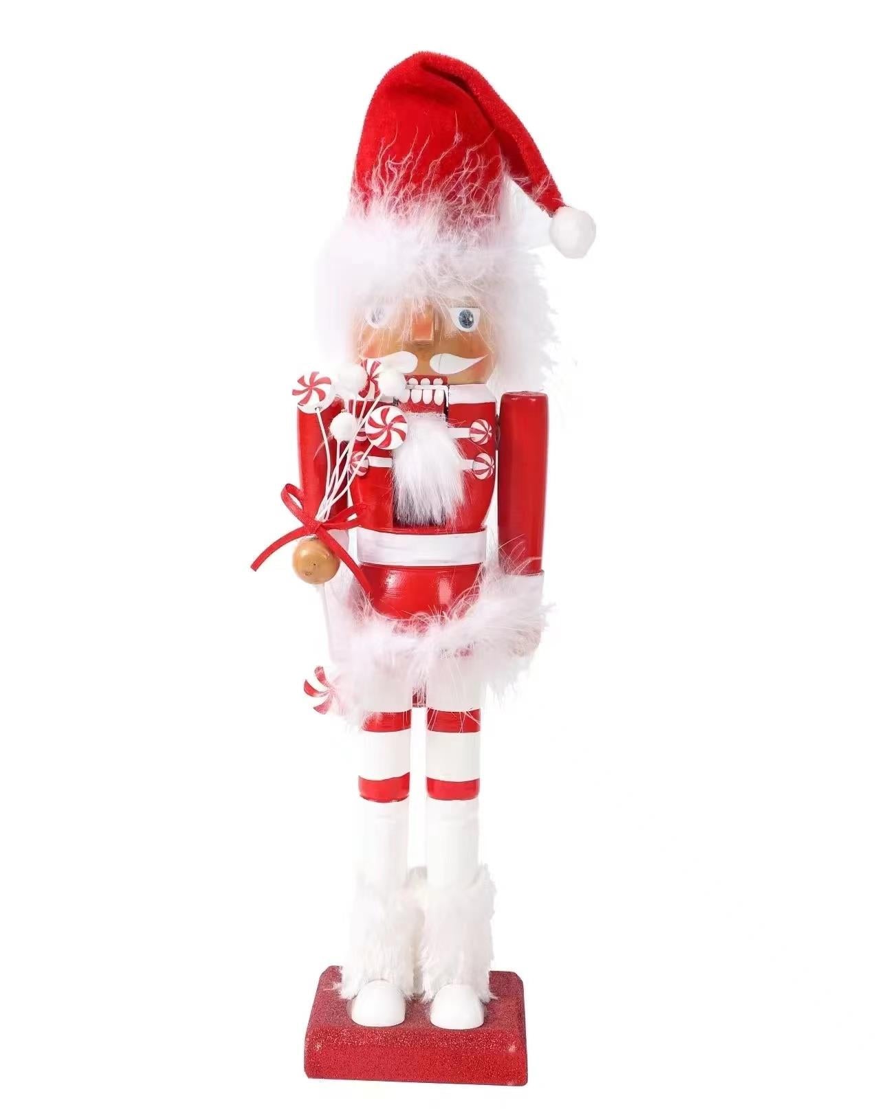 3 x Red & White Nutcrackers 38cm