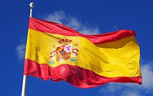 Spain Flag 5x3ft With Eyelets