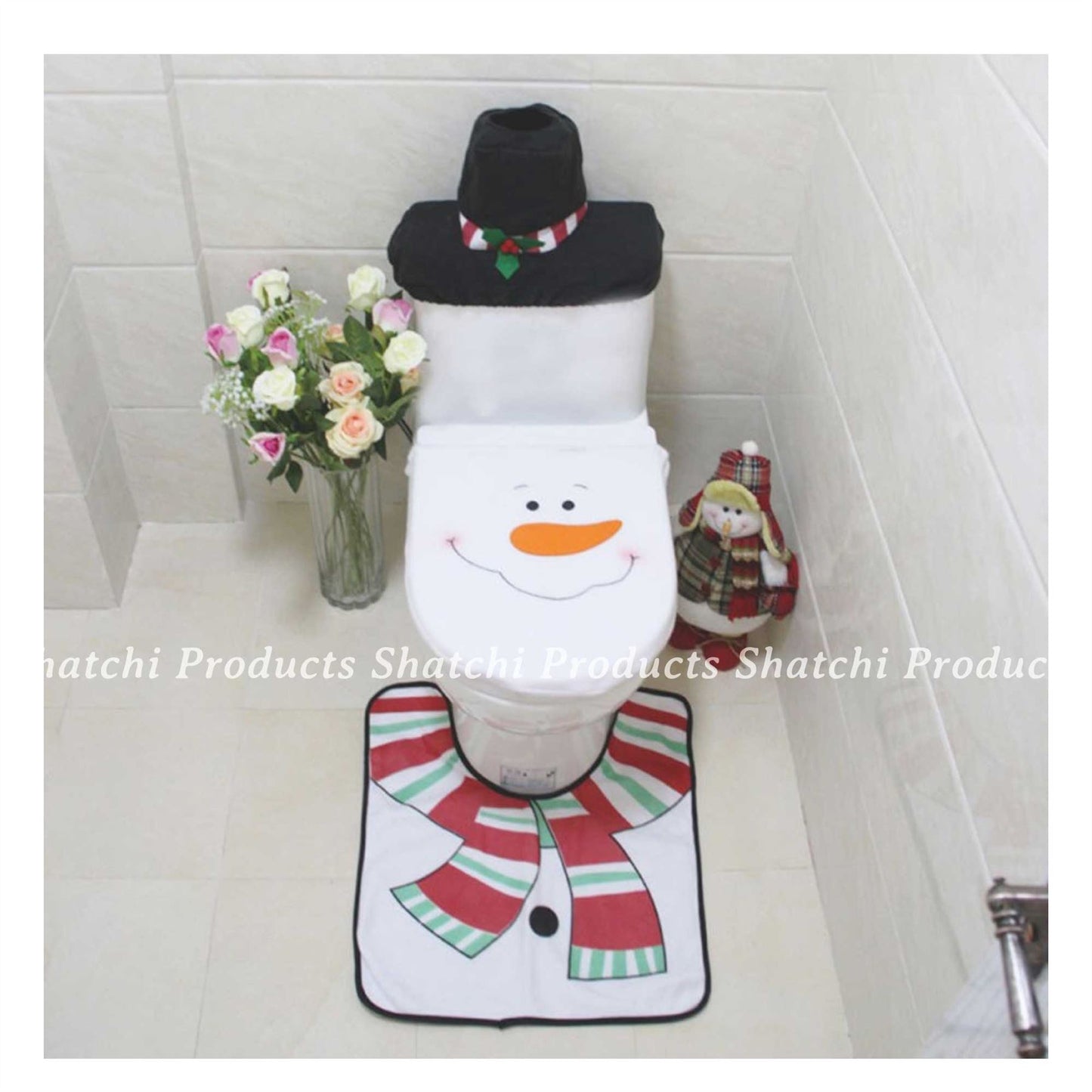 Christmas Snowman Toilet Seat Cover