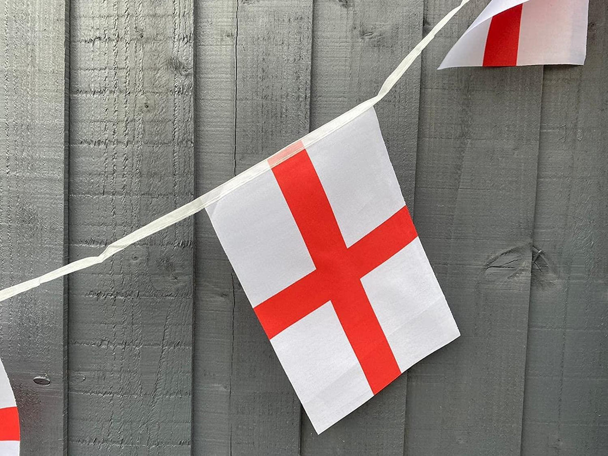 STGEORGE ENGLAND FLAG BUNTING DECORATION RUGBY WORLD CUP 6m 20FLAGS