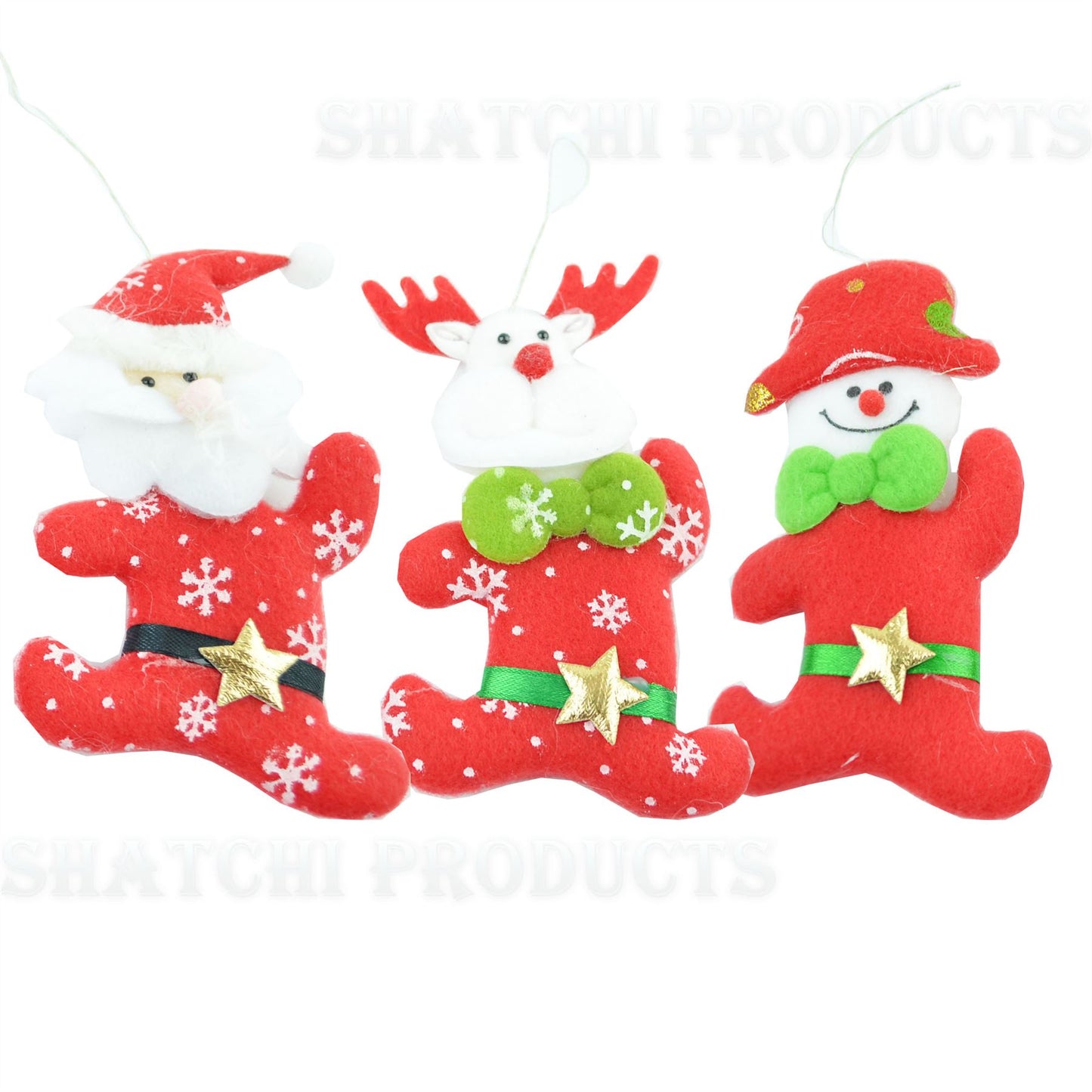 3 Handmade Novelty Christmas Decorations