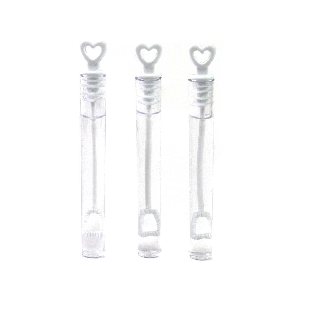 6 x Wedding Wand Heart Bubble Tubes