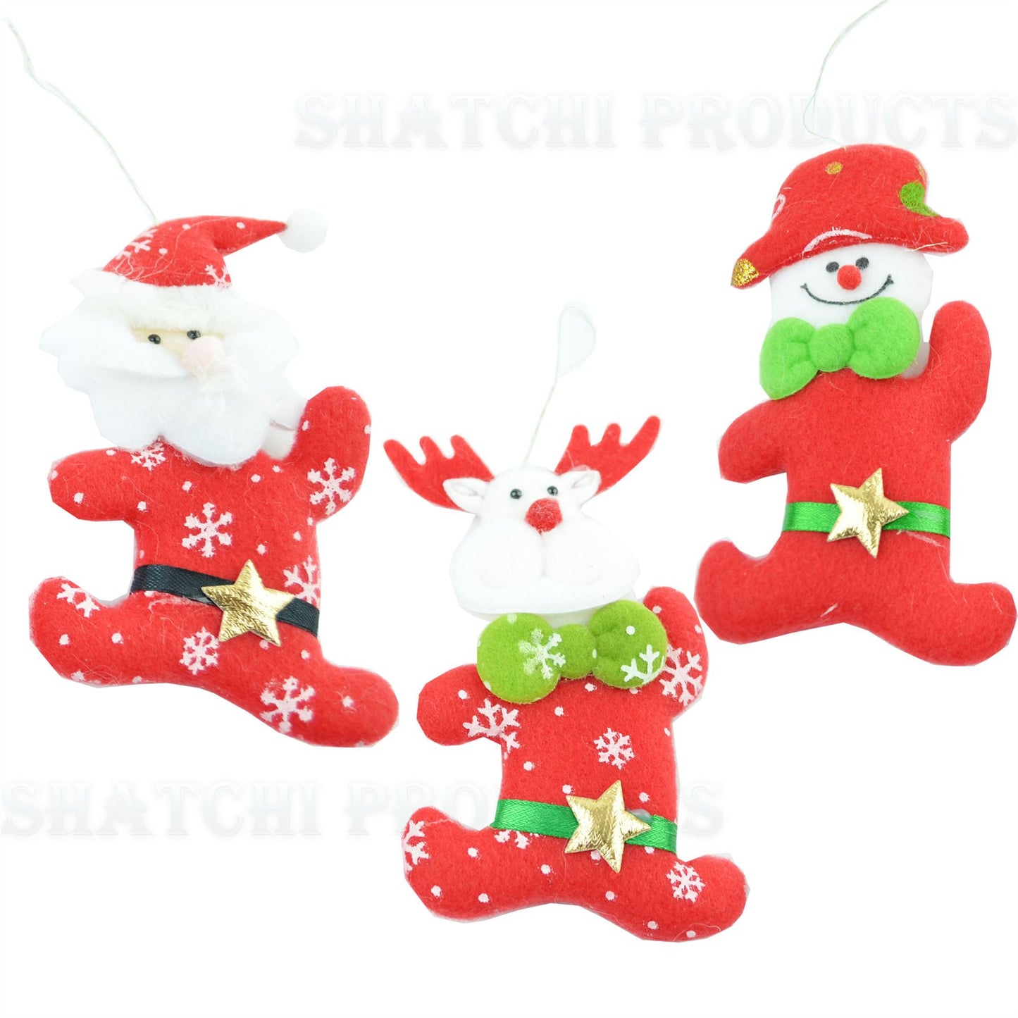 3 Handmade Novelty Christmas Decorations