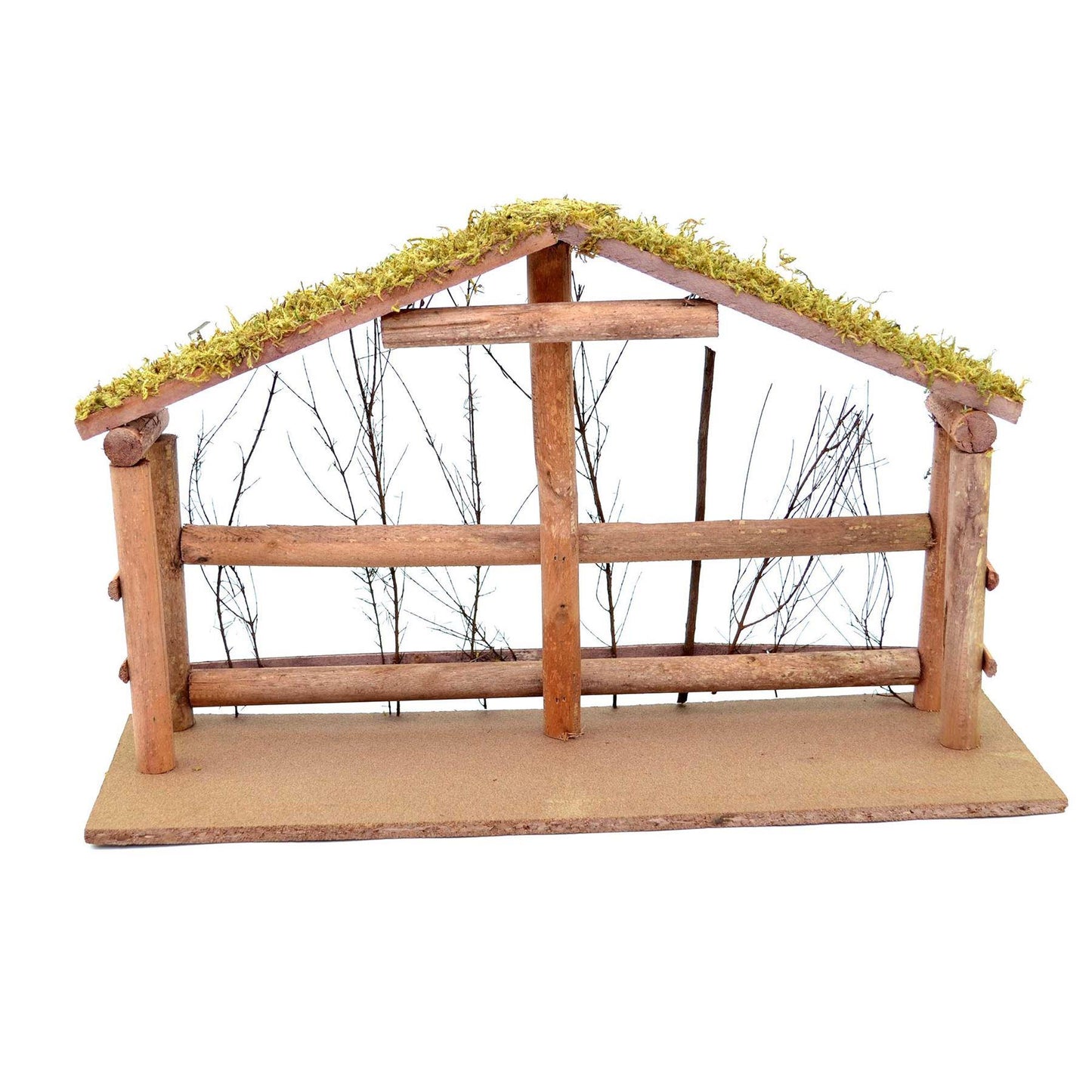 Christmas Nativity House Sculpture - Wooden