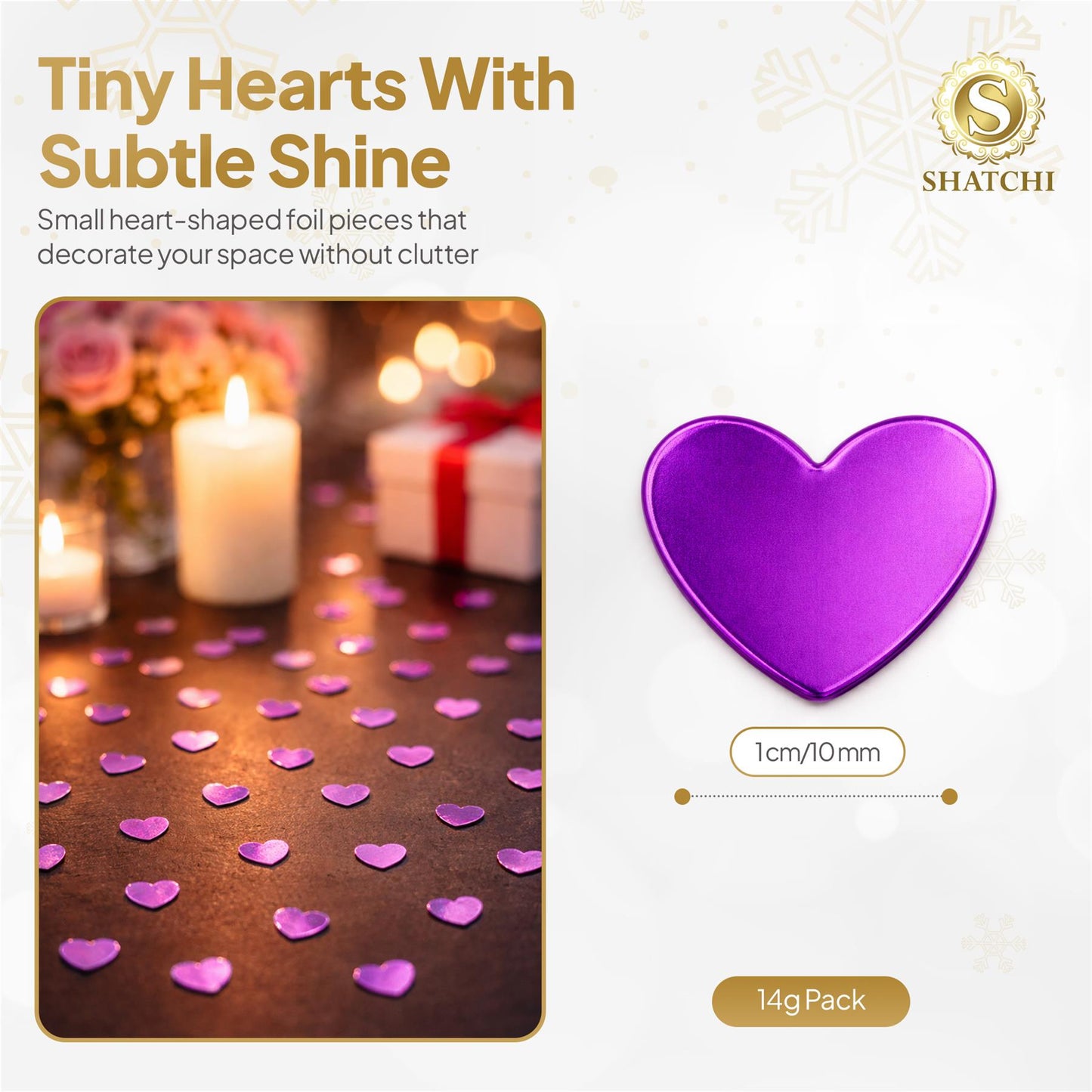Heart Confetti Purple 14g 1PK