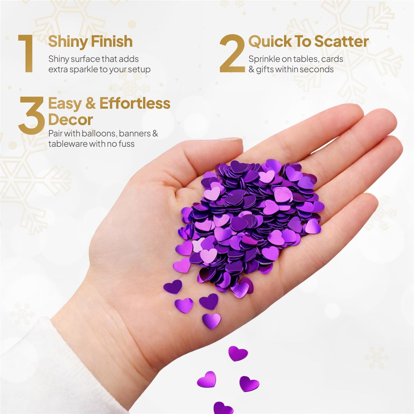 Heart Confetti Purple 14g 1PK