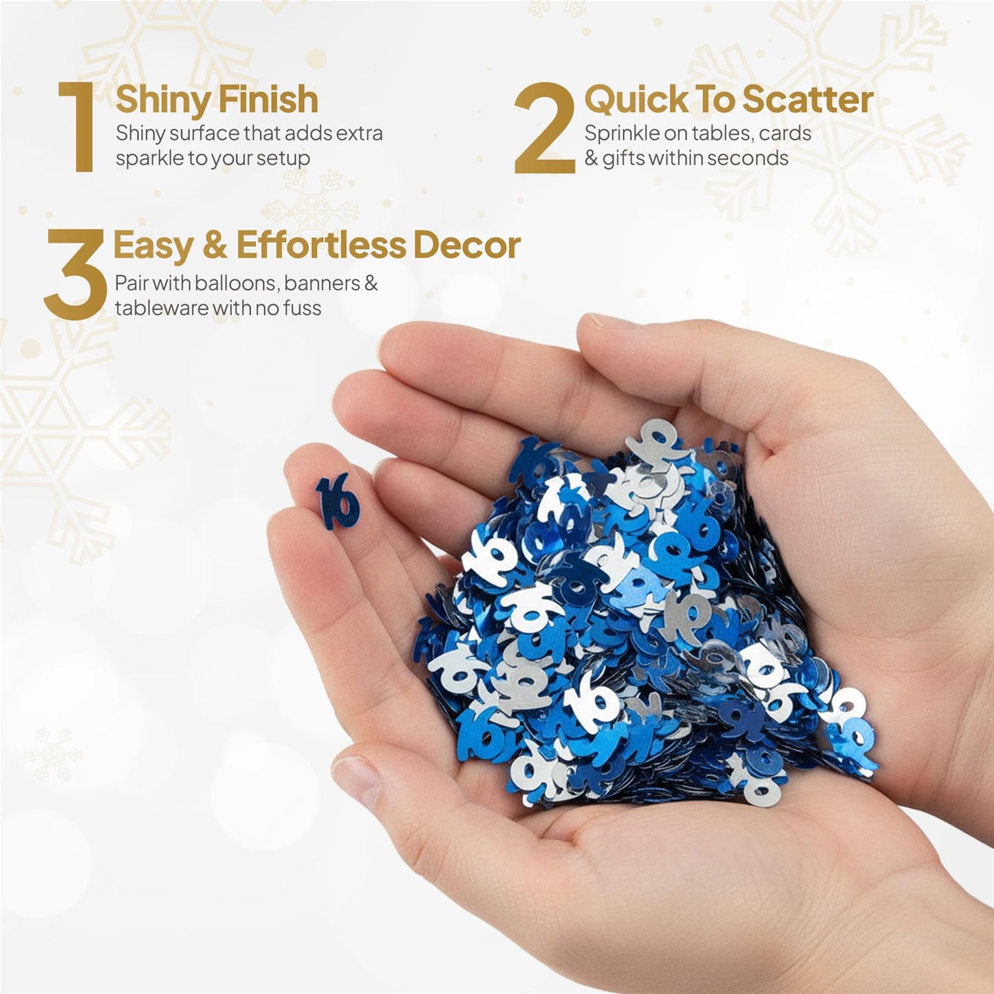14g 16th Blue Happy Birthday Confetti