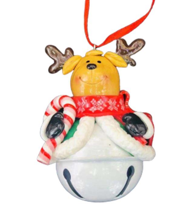 3 Ceramic Christmas Hanging Decoration Bells