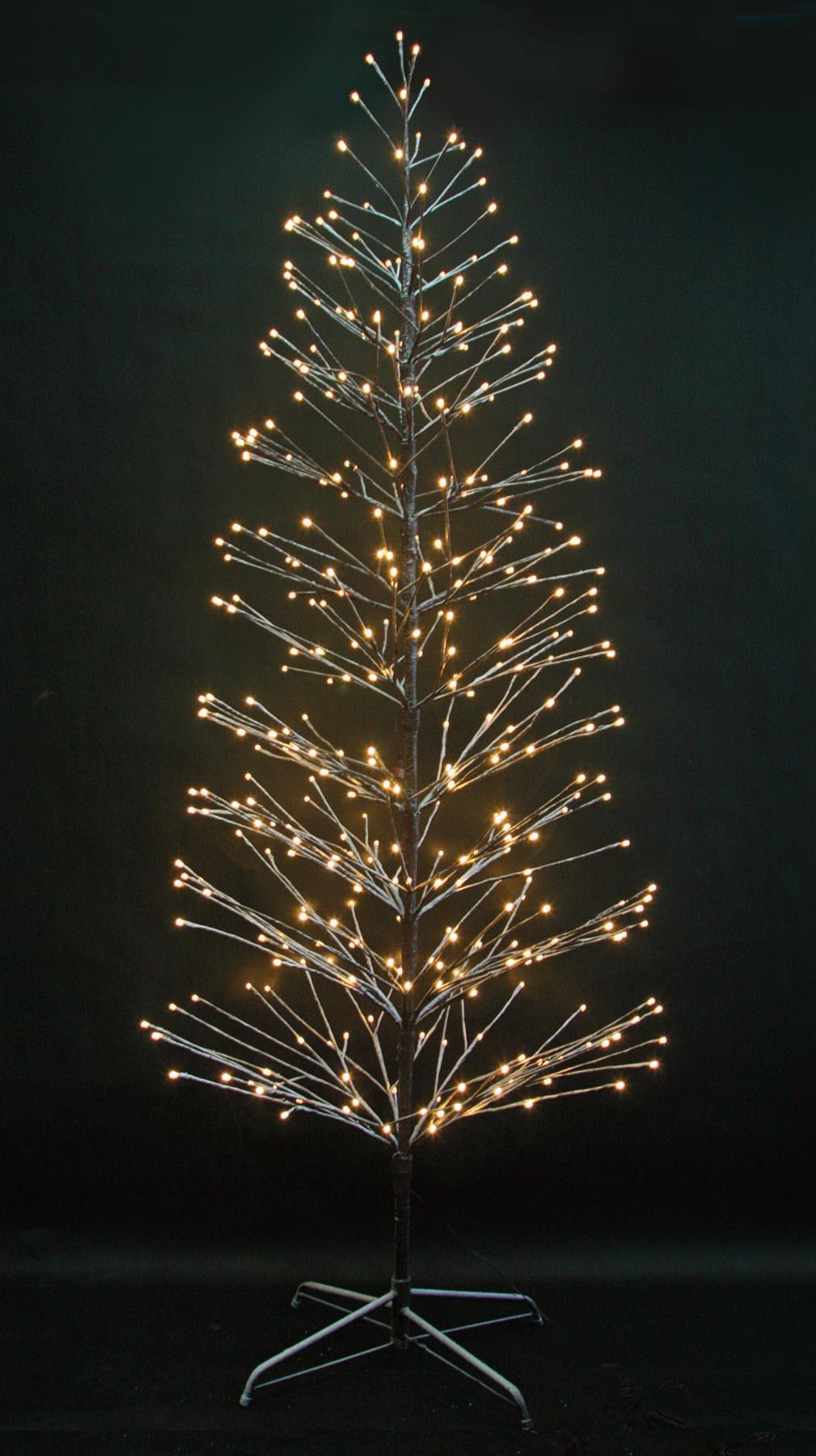 7ft Pre-Lit Brown Snow Christmas Tree