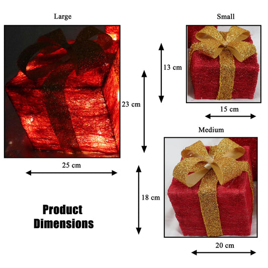 Red and Gold LED Gift Box
