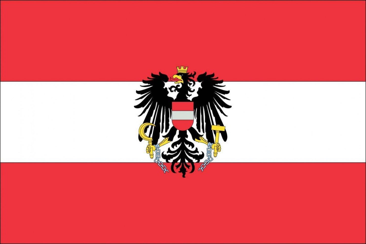 Austria Flag - 5x3ft with Eyelets