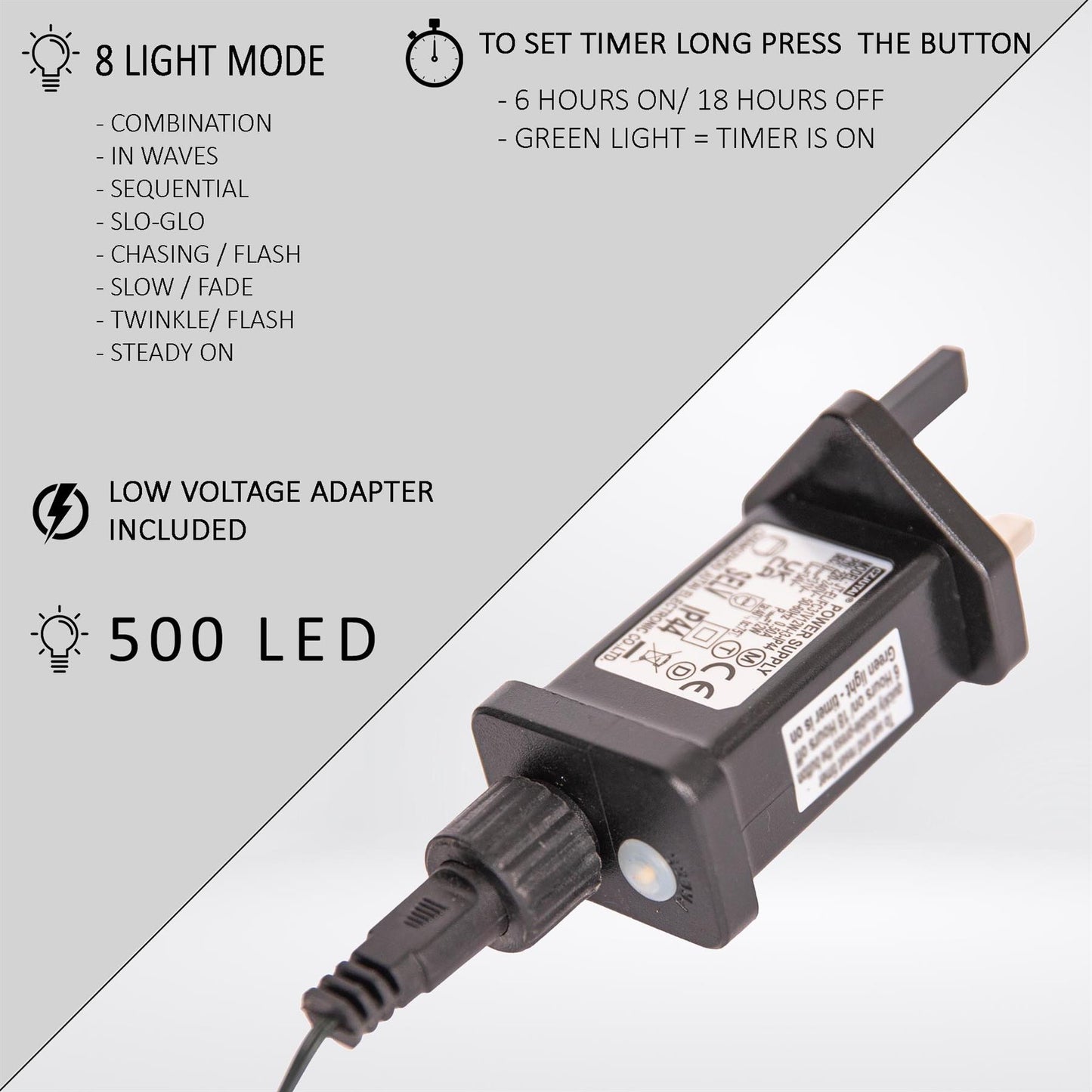 500W+WW LED GC Multi Fun String Lights, 50m