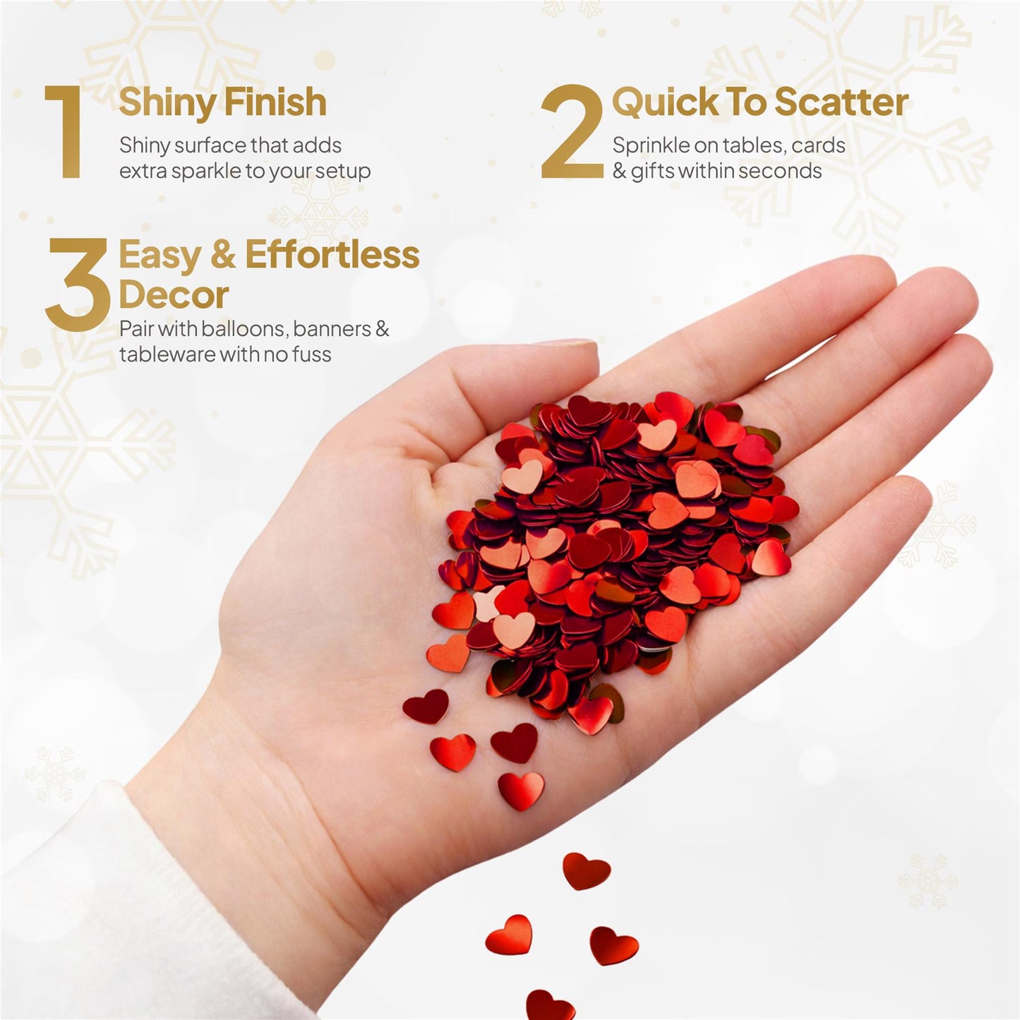 Heart Confetti Red 14g - 1pk
