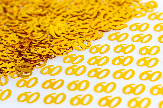 60th Gold Confetti 14g, 4 Packs