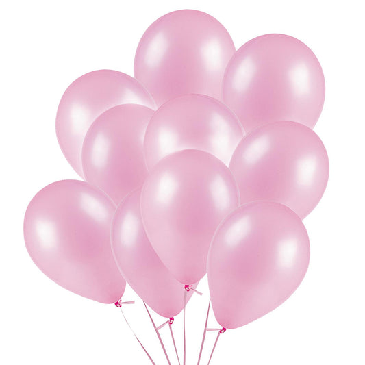 100 Metallic Light Pink Balloons (12")