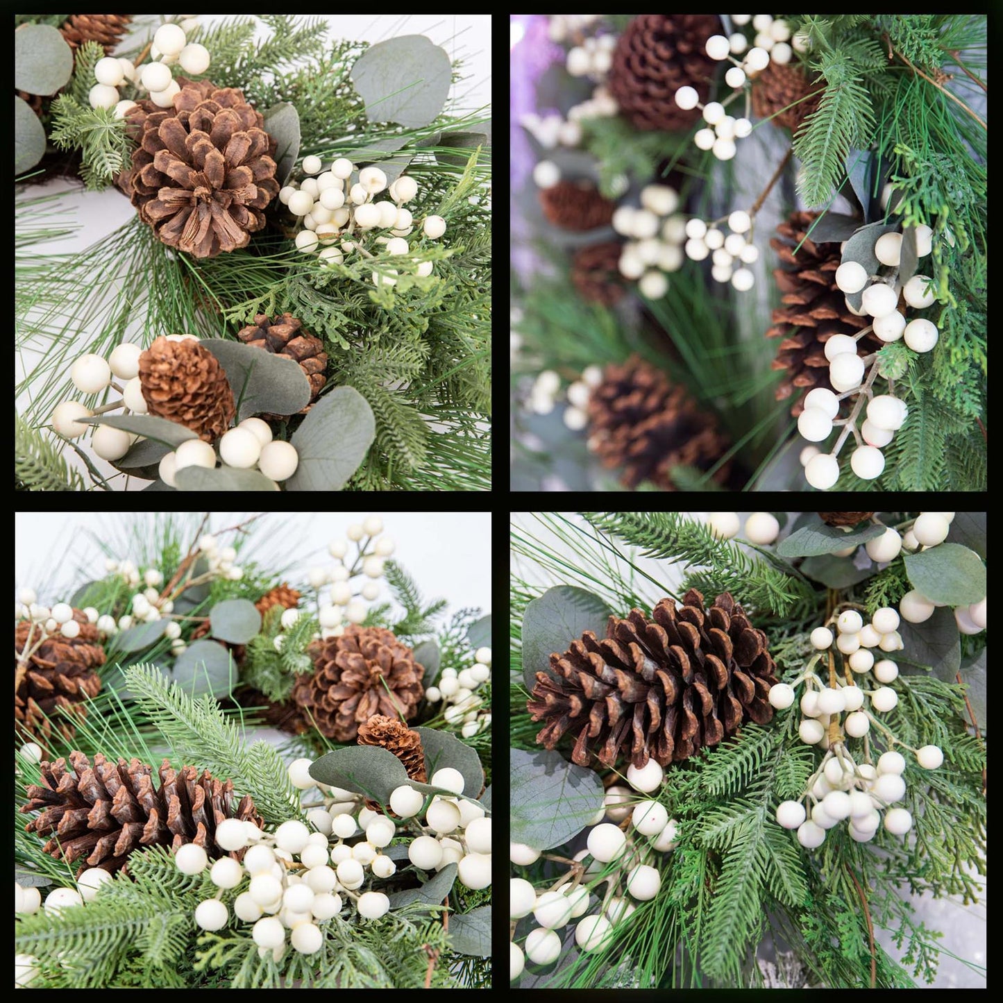 Snowberry & Cone Wreath - 55cm