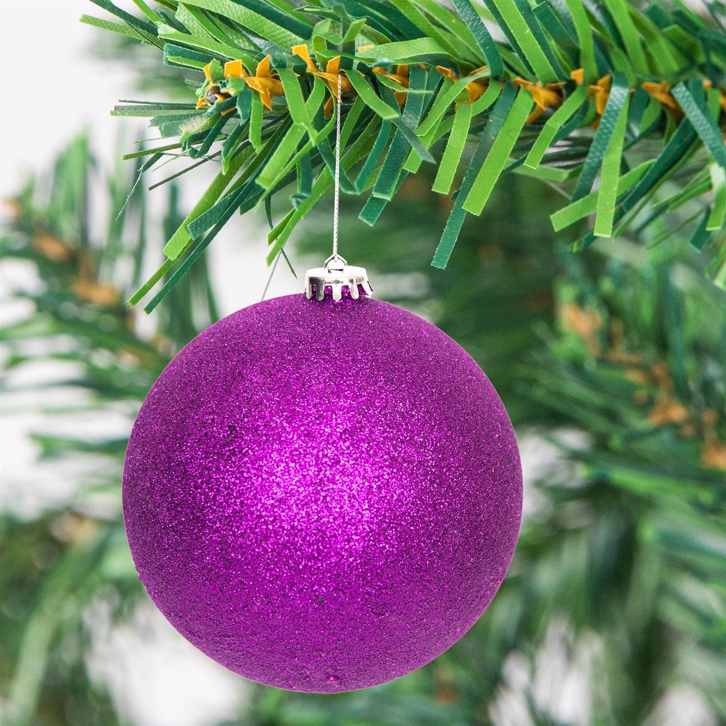 Purple Baubles - 35cm, 3 Pieces Set, PVC