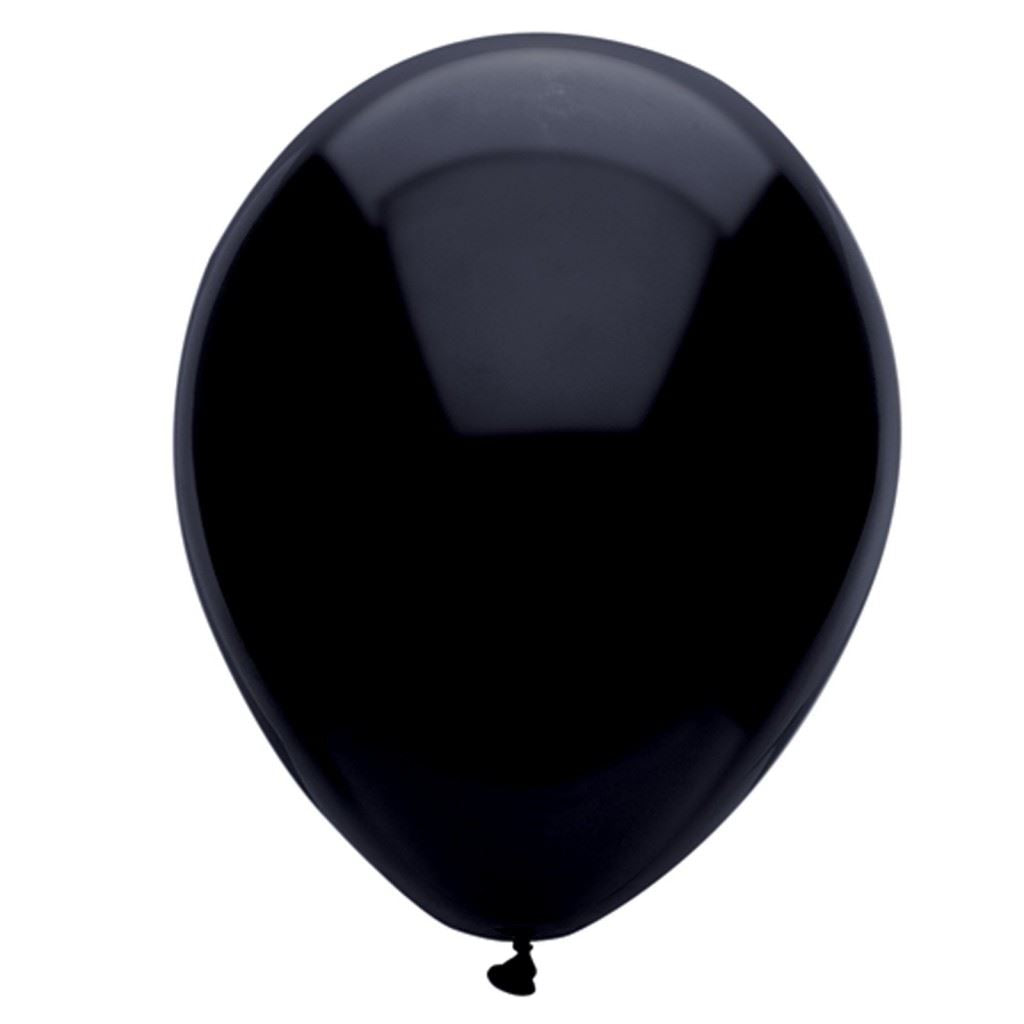 5 Black Latex Balloons (12")