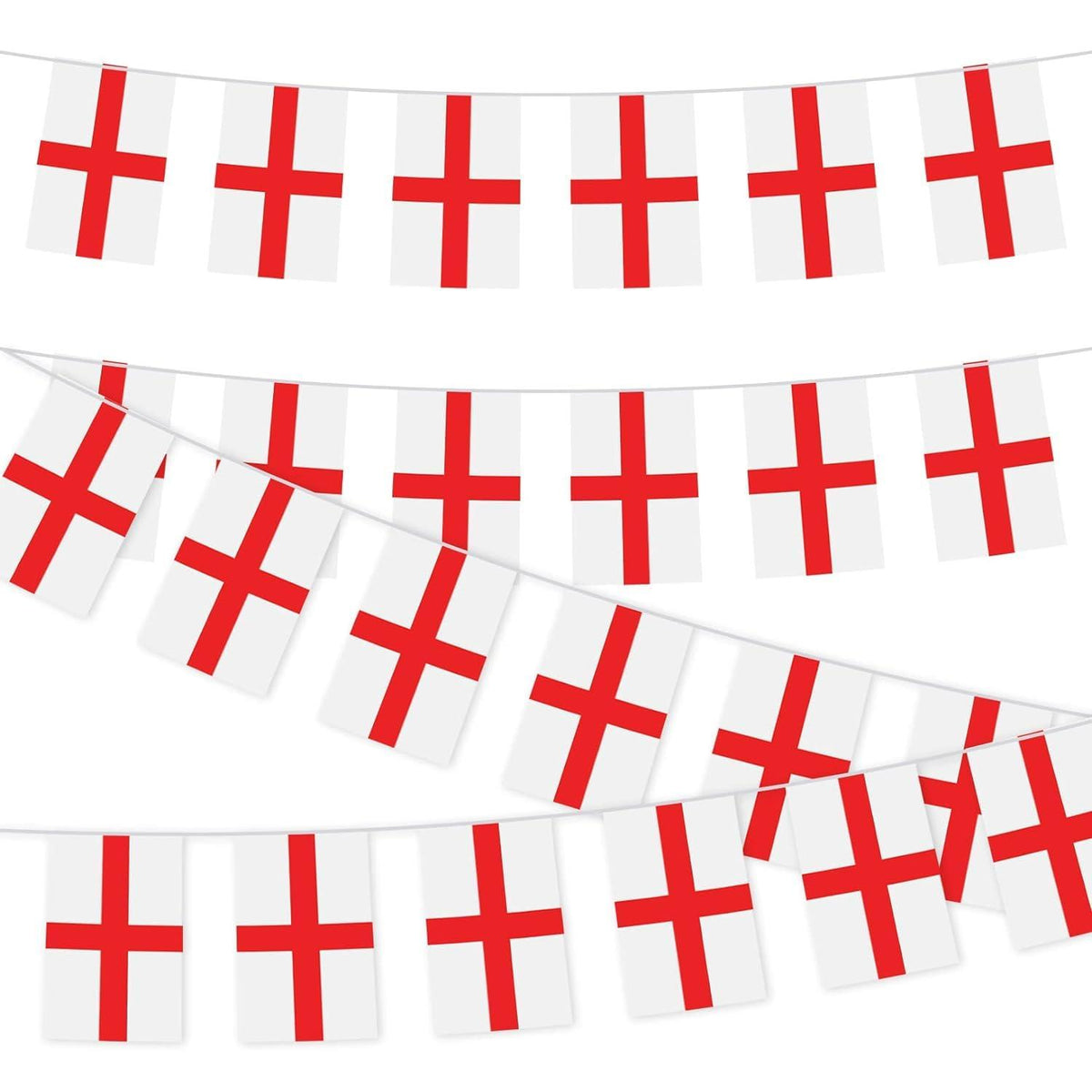 STGEORGE ENGLAND FLAG BUNTING DECORATION RUGBY WORLD CUP 6m 20FLAGS