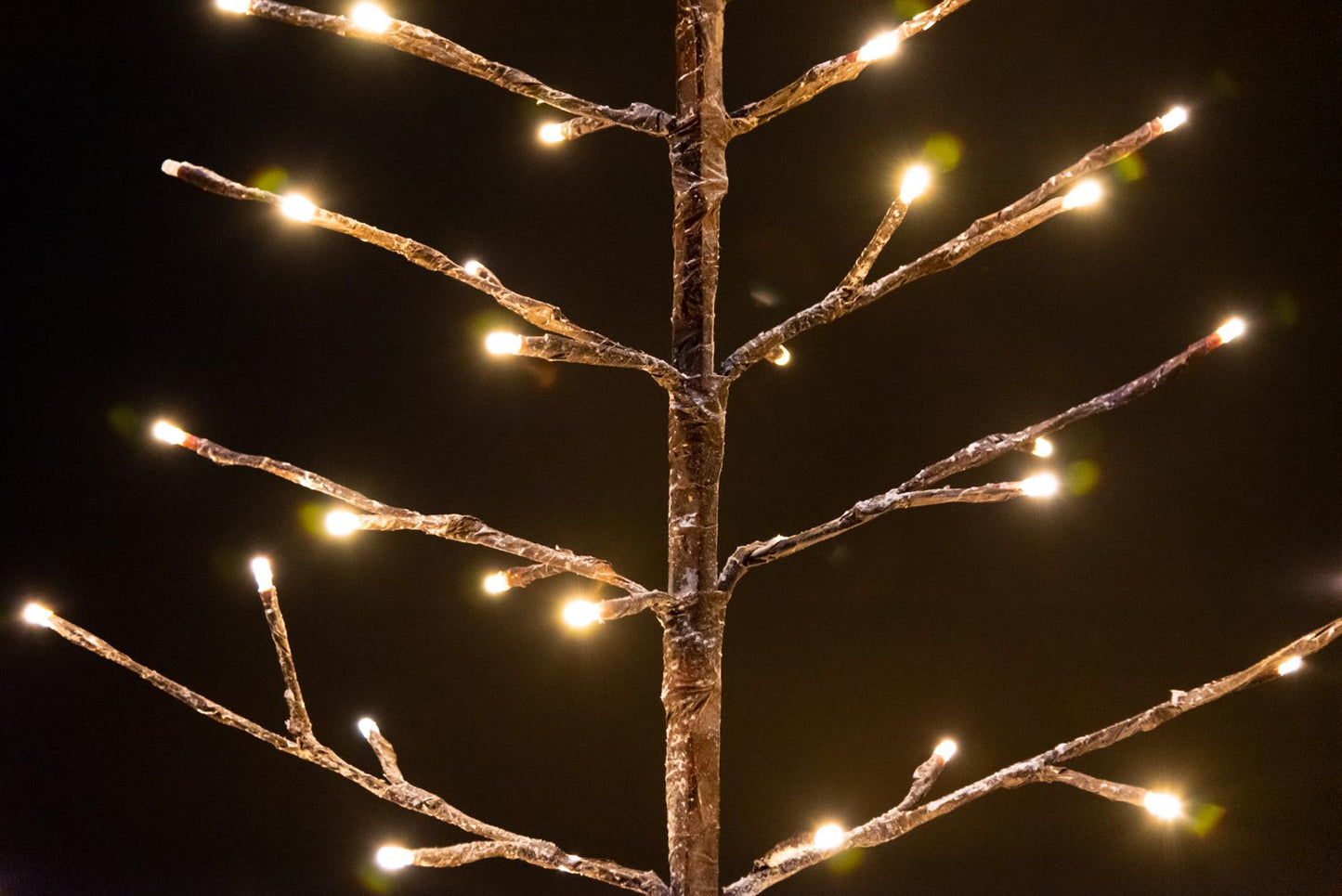 5ft Pre-Lit LED Light Snowy Brown Snow Twig Tree