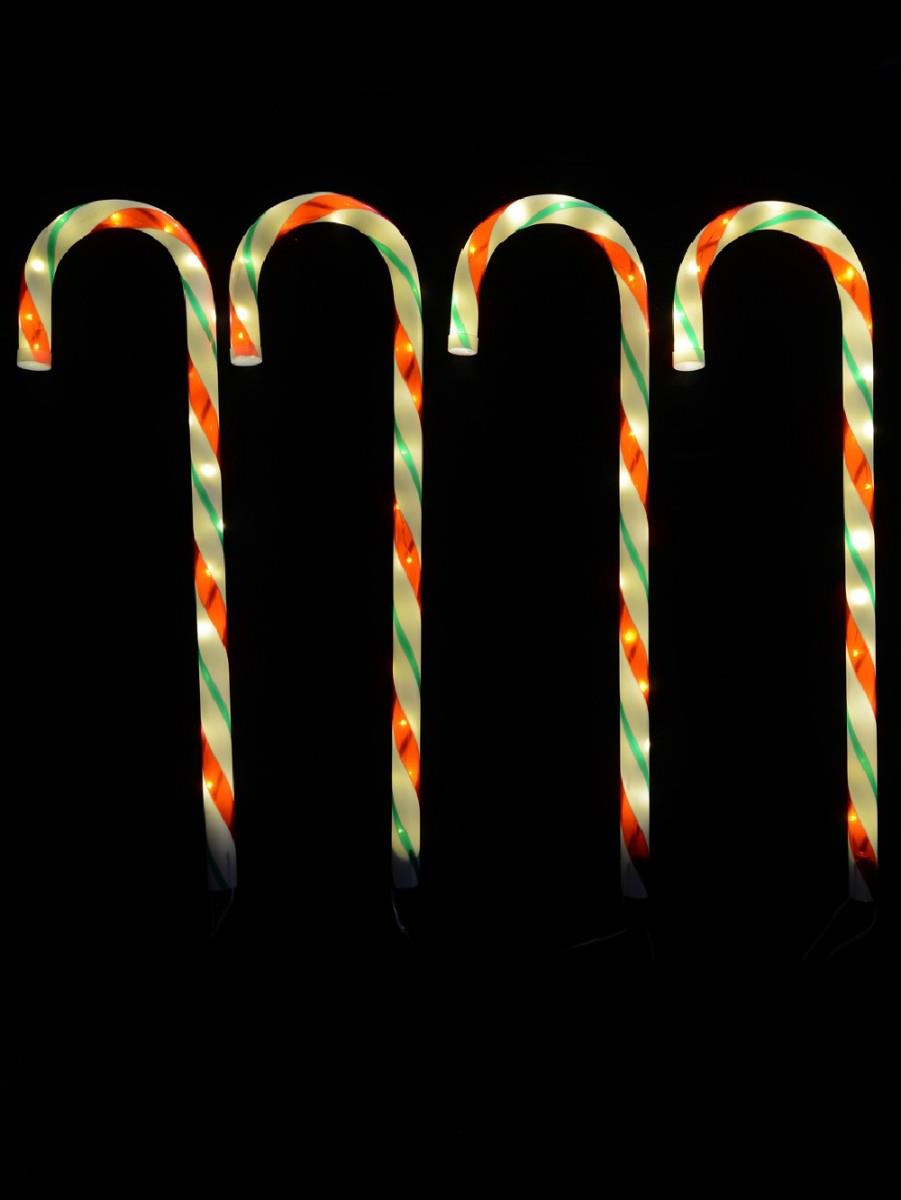 4 LED Candy Cane Stakes