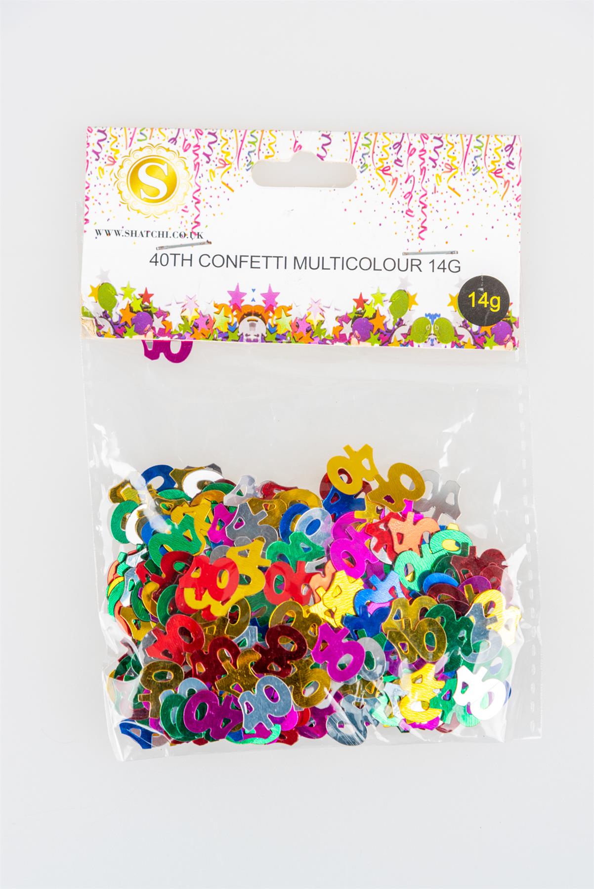 40th Birthday Confetti - Multicolour, 14g