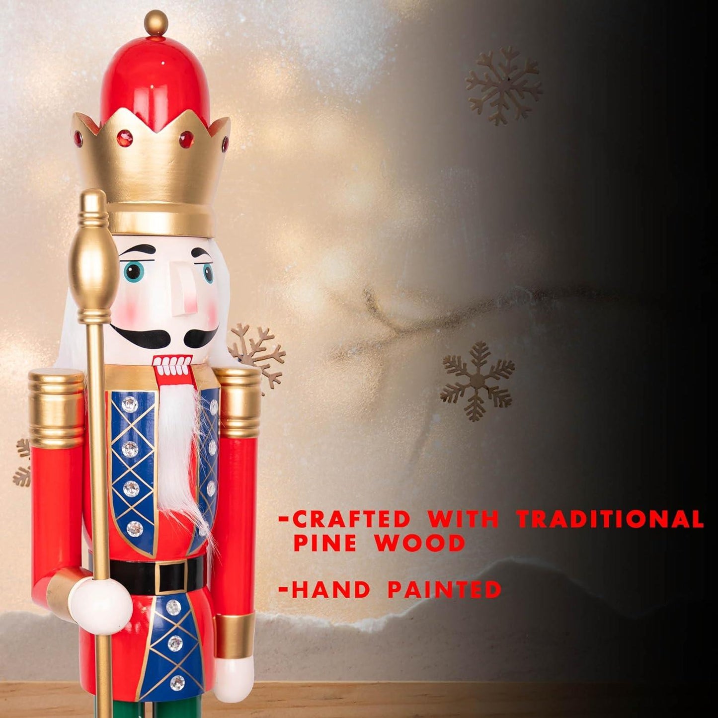 150cm Wooden Nutcrackers Figures Christmas Ornament