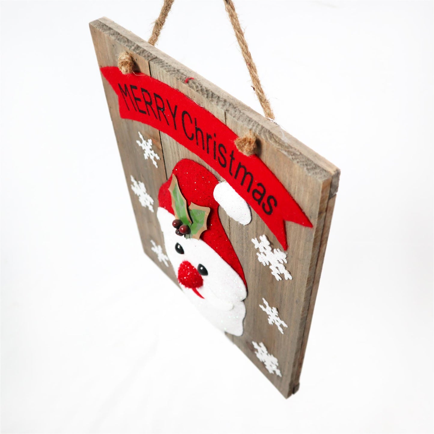 Wooden Hanging Frame Decor Santa 30x3x36H cm