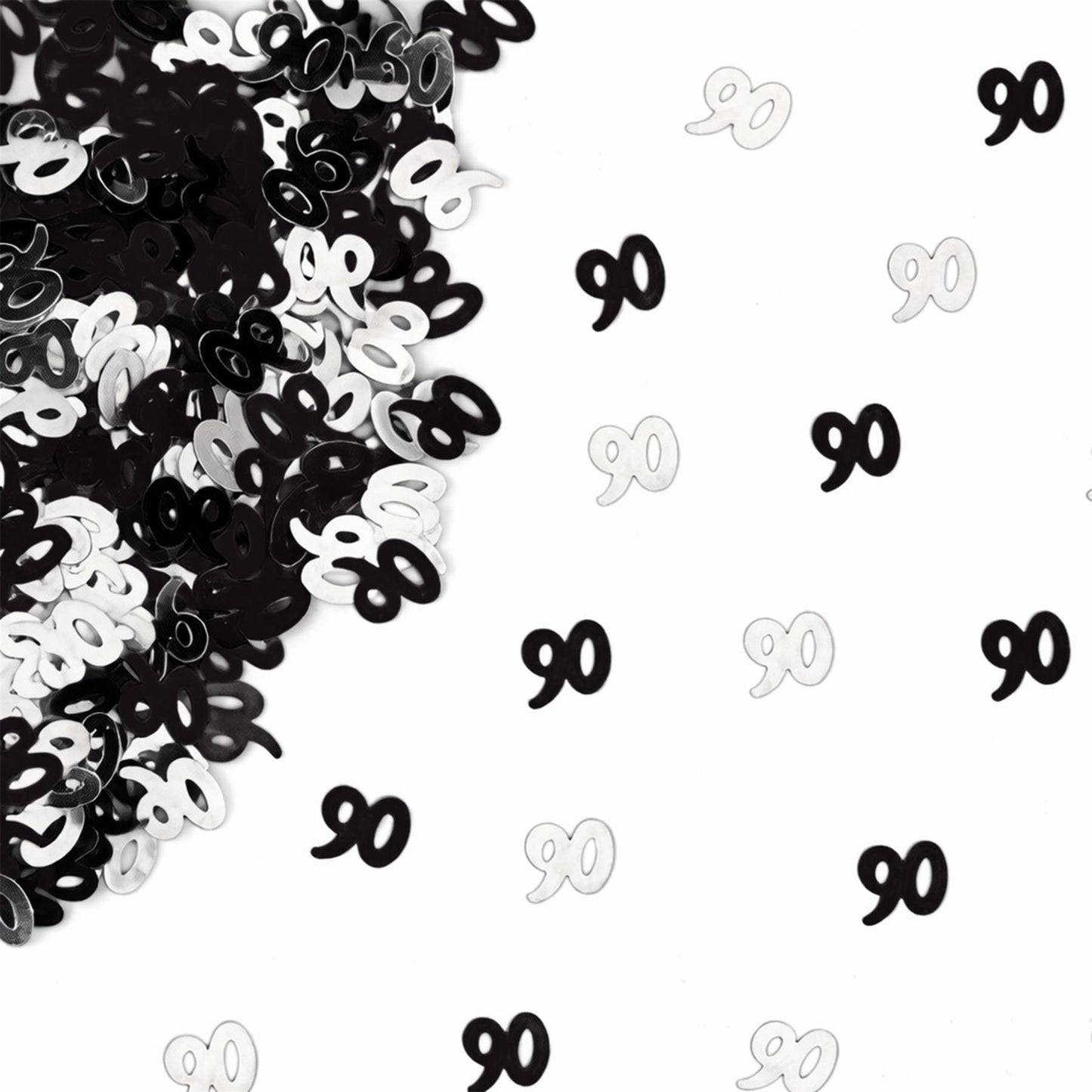 90th Confetti Black & Silver 14G 4PK