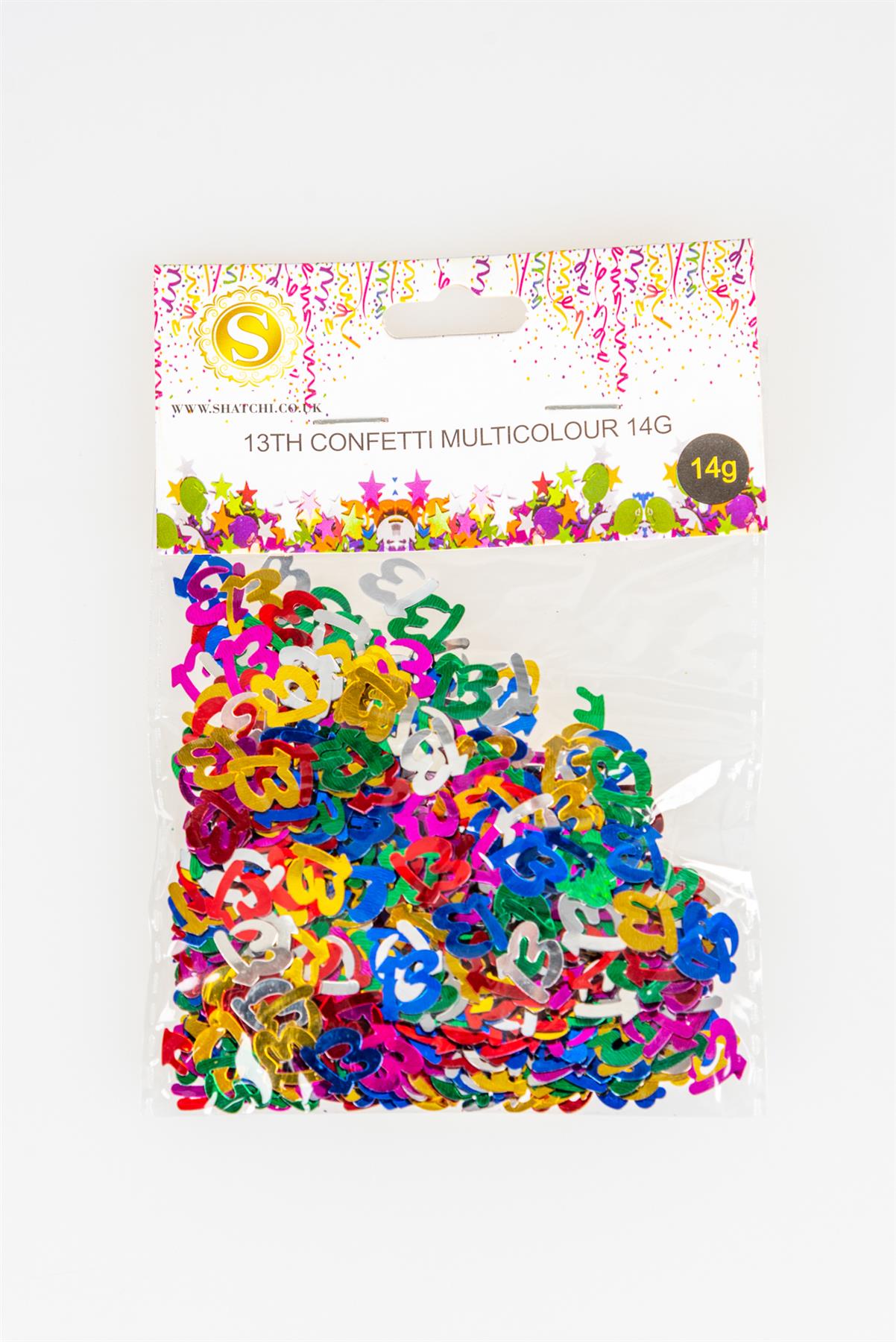 14g 13th Happy Birthday Multicolor Confetti - 4PK