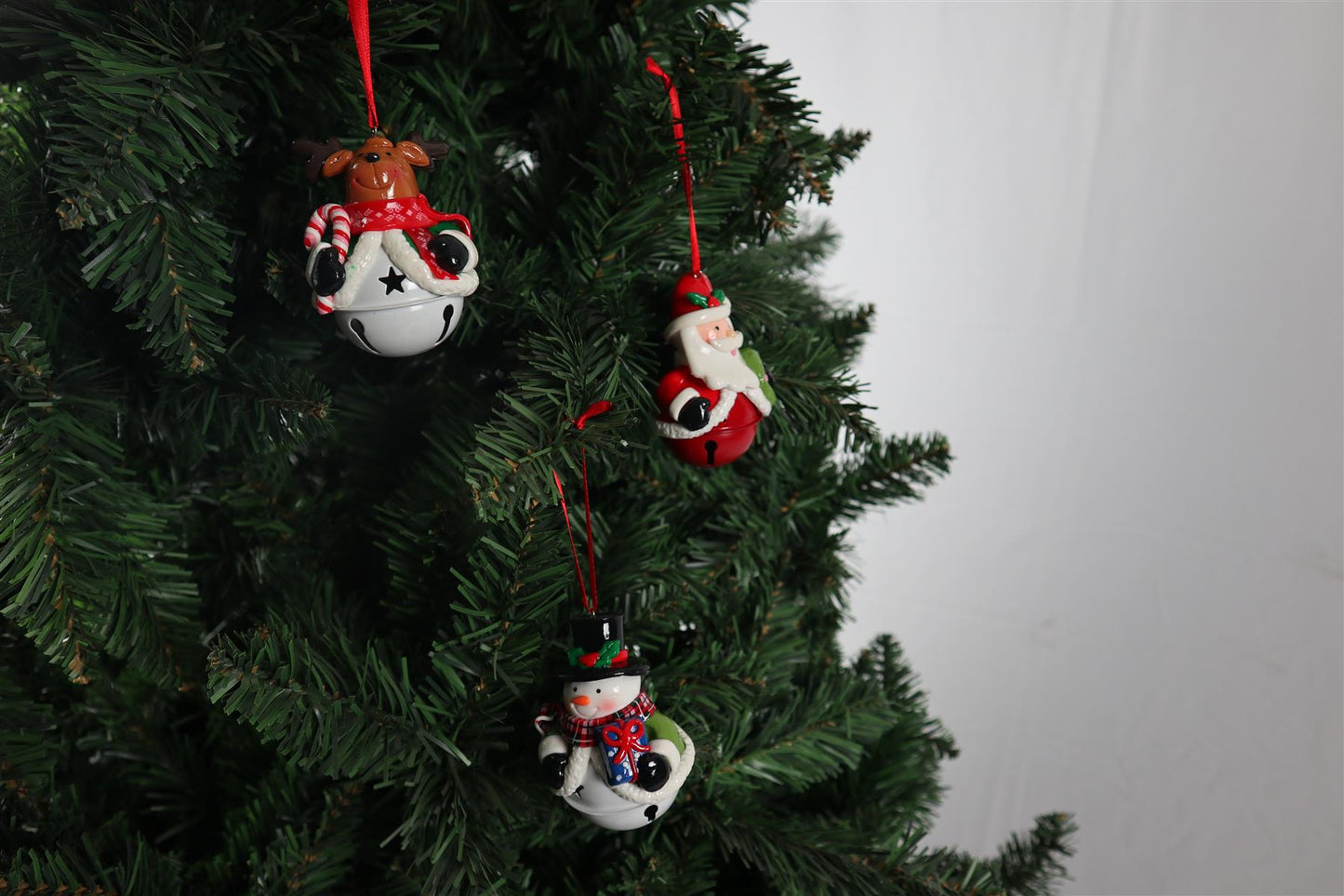 3 Ceramic Christmas Hanging Decoration Bells