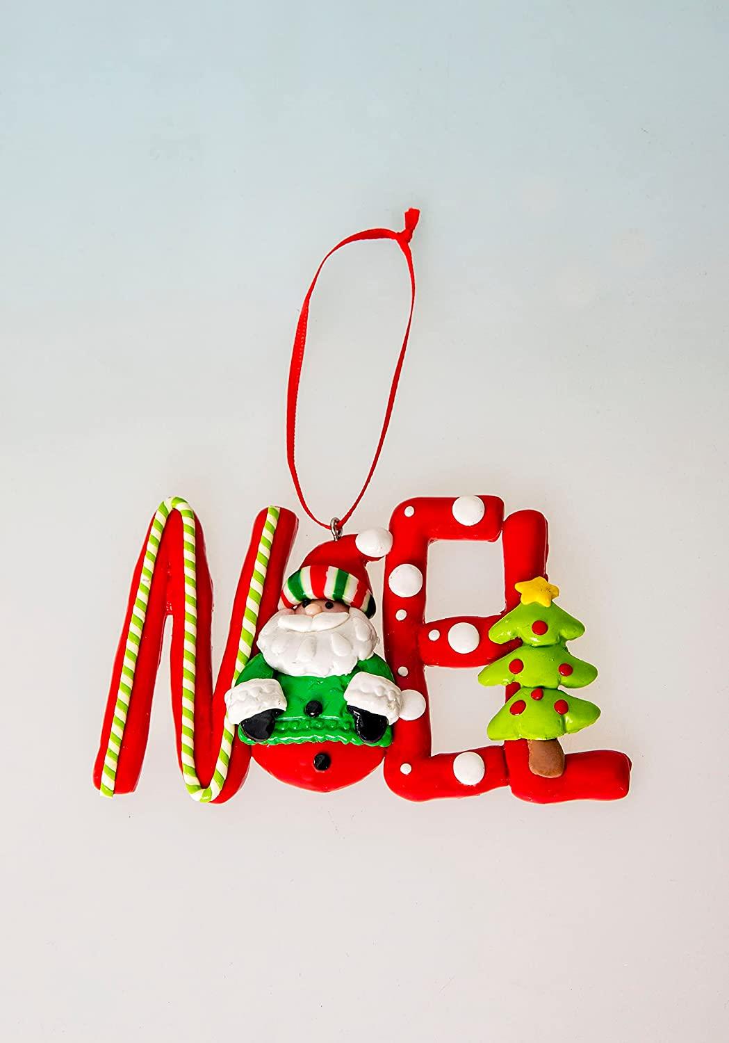 12pcs Ceramic Candy Cane - Joy, Noel, Snow